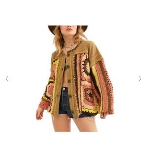 Free People granny squares sweater NWOT